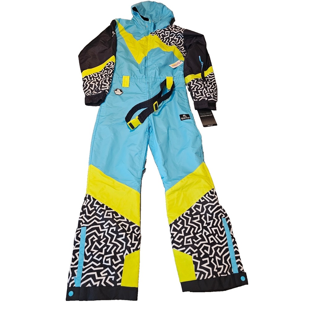 Tipsy Elves Men's Electric Feel Ski Suit Size Small Retro NWT unisex Women's Men
